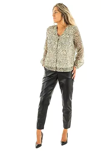 ONLY Onlluna Langarmshirt V-Ausschnitt Damen Top
