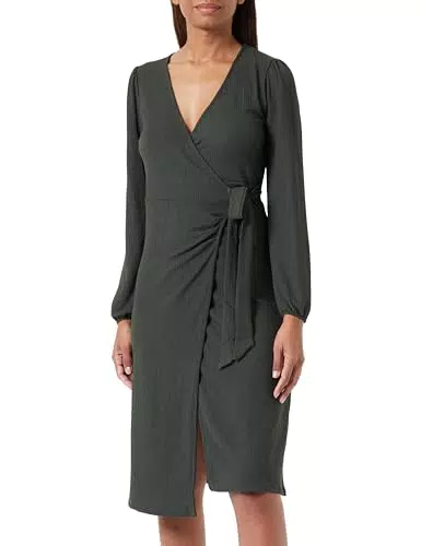 ONLY Damen Onlmerle L/S Wrap Midi Dress Jrs Wickelkleid