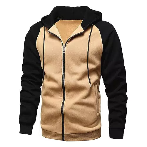 Ophestin Herren Kapuzenpullover Fleece Sweatshirt mit Kängurutasche