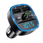 ORIA Bluetooth FM Transmitter für Auto mit Rauschunterdrückung und 2 USB-Anschlüssen