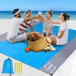 OUGEP Stranddecke Sandfrei, Wasserdicht, Überdimensioniert für Outdoor-Aktivitäten