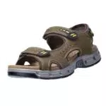 OutPro Herren Ledersandalen - Wasserfeste Outdoor Sandalen mit Klettverschluss