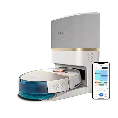 Philips Homerun Serie 7000 Saug-Wischroboter mit LiDAR-Navigation, 5000 Pa, App