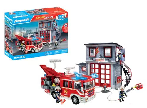 PLAYMOBIL Feuerwehr-Megaset Action Heroes – Spielzeug für Kinder ab 4 Jahren