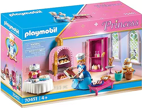 PLAYMOBIL Princess 70451 Schlosskonditorei mit Bäckerin und Zubehör für Kinder ab 4 Jahren