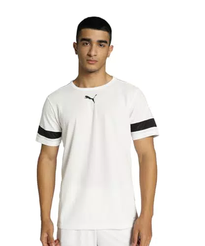 PUMA mens T-Shirt, Cyber Yellow-PumaBlack-White, XL