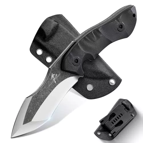 Purple Dragon Jagdmesser aus D2 Stahl mit G10 Griff und Kydex Scheide
