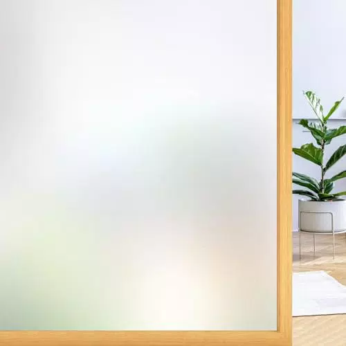 rabbitgoo Fensterfolie Sichtschutzfolie selbsthaftend, Milchglasfolie anti UV