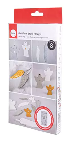 Rayher Silikon-Gießform Engel und Flügel für Kreativbeton und Gießharz, Modell 36115000