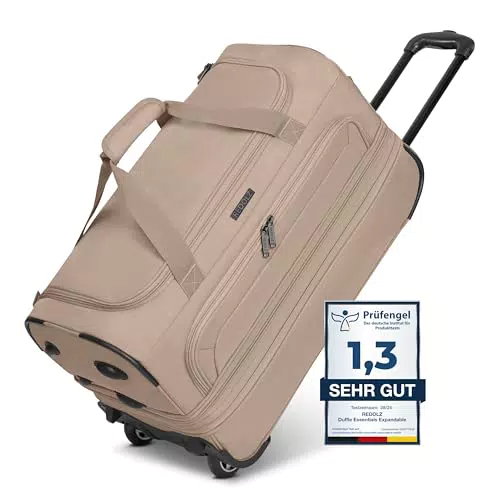 REDOLZ Medium Trolley-Reisetasche mit erweiterbarem Volumen für Reisen