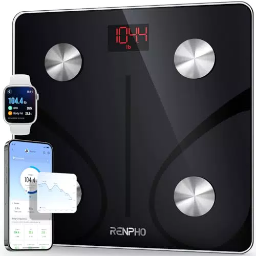 RENPHO Körperfettwaage Bluetooth Digital Personenwaagen Körperanalysewaage mit App Smart Waage für Körperfett