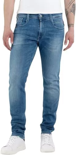 Replay Herren Jeans Anbass Slim-Fit mit Comfort Stretch