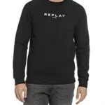 Replay Herren Sweatshirt aus Baumwollmix, Grau, XXL