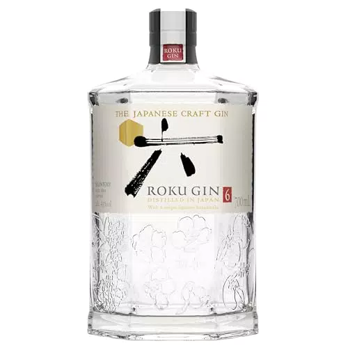 ROKU GIN - Meisterhaft destillierter Gin mit 6 japanischen Botanicals, 43% Vol.
