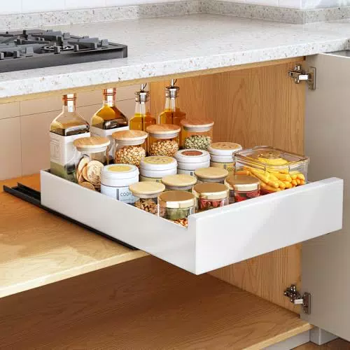 SAYZH Teleskopschublade für Küchenschränke – Ausziehbare Aufbewahrungslösung
