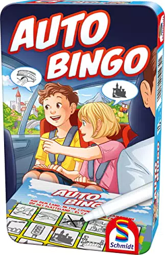 Schmidt Spiele Auto-Bingo - Spiel in Metallbox für unterwegs
