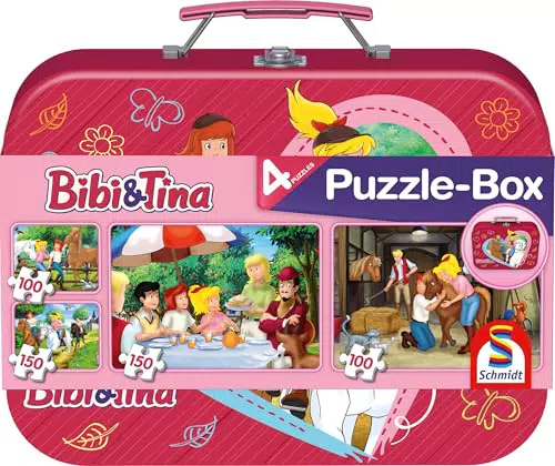 Schmidt Spiele Bibi und Tina Kinderpuzzle im Metallkoffer