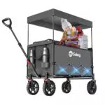 Sekey Faltbarer Bollerwagen mit Dach für Ausflüge, Strand und Camping, S4018