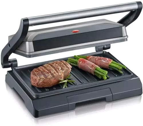 Severin Kontaktgrill für Sandwiches und Steak, Antihaftbeschichteter Sandwich Maker, 800 W.