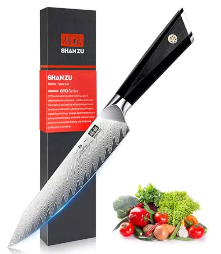 SHAN ZU Damast Küchenmesser GYO Serie - Profi Allzweckmesser 15 cm aus Edelstahl