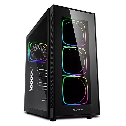 Sharkoon TG6 RGB ATX PC-Gehäuse mit Hartglas für optimierte Kühlung