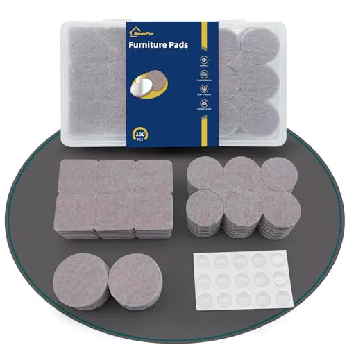 Shinfly Filzgleiter selbstklebend für Möbel, 5 mm dicke, Möbelgleiter