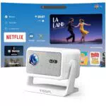 VISSPL Smart Mini Beamer - Full HD 1080P, WiFi6, Bluetooth, 4K Unterstützung
