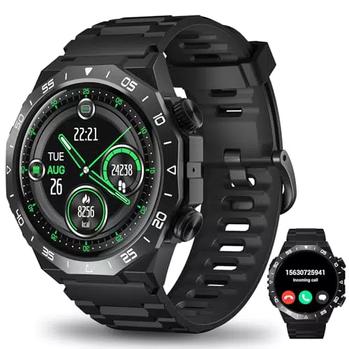 Smartwatch Herren Damen, 1.39" HD Touch Fitnessuhr mit Telefonfunktion
