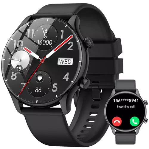Smartwatch Herren Damen 1.39" Fitnessuhr mit Telefonfunktion und 100+ Sportmodi