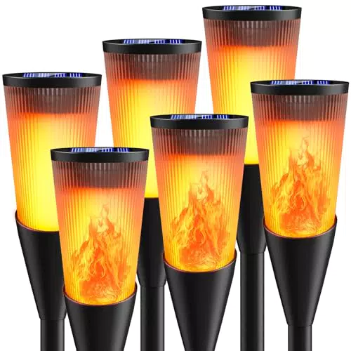 Solarlampen für Außen – IP65 Wetterfeste Gartenfackeln mit Flammeneffekt