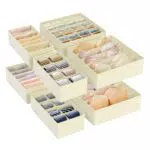 SONGMICS Unterwäsche Organizer - Schubladen-Organizer faltbar für BHs, Socken, Krawatten