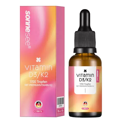 Sonnesee Vitamin D3/K2 Tropfen – Vegane Unterstützung für Knochen und Immunsystem