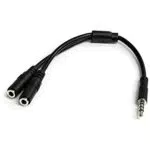 StarTech.com Y-Kabel Headset Splitter für Audio und Mikrofon an Laptop