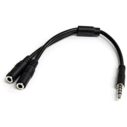 StarTech.com Y-Kabel Headset Splitter für Audio und Mikrofon an Laptop