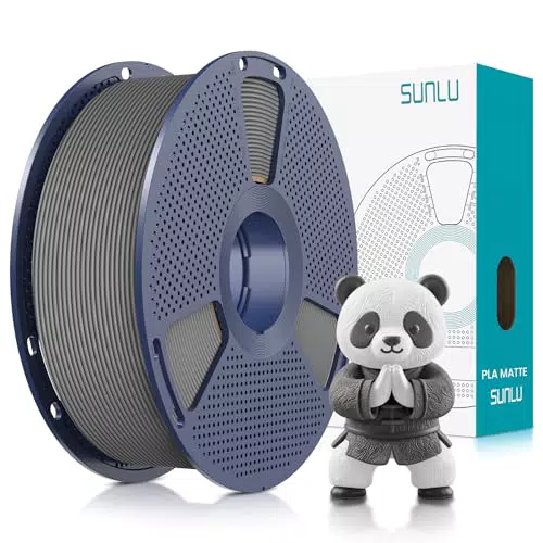 SUNLU Matte PLA Filament 1.75mm Schwarz, 3D Drucker Filament mit matter Oberfläche