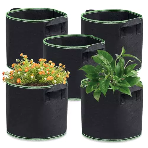 SUNOYA Pflanzsack für Tomaten und Kartoffeln, 40L, mit Griffen, 40x30 cm