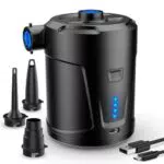 SUPPOU Elektrische Luftpumpe, tragbare Pumpe für Planschbecken und Luftmatratzen