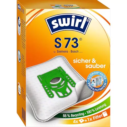 Swirl S 73 MicroPor Plus Staubsaugerbeutel für Siemens und Bosch - Hochleistungsfilter