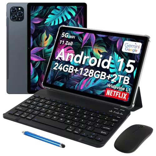 TABWEE T90 Tablet 11 Zoll, Android 15, 24GB RAM, 128GB ROM, Octa Core, 5G WiFi