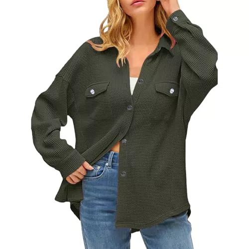 TcIFE Vintage-Shirt für Damen mit Langarm und elastischen Bündchen