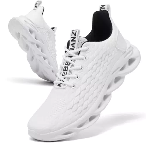 TIANZEBEN Herren Turnschuhe Sportschuhe Fitness Sneaker Atmungsaktiv Leichtgewicht