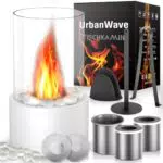 Tischkamin mit 2 Flammenringen – Bio-Ethanol Kamin für Indoor & Outdoor