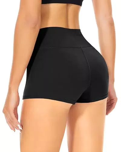 TNNZEET Radlerhose Damen Hohe Taille Shorts Bauchweg Kurze Sporthose Hotpants für Yoga Gym