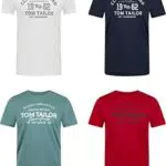 TOM TAILOR Tshirt Herren Baumwolle Regular Fit 4er Pack Set Rundhals Kurzarm Sommer Tee Shirt Logoprint 100% Baumwolle