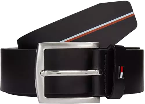 Tommy Hilfiger Herren Gürtel Denton 3,5 cm Ledergürtel aus Leder