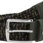 Tommy Hilfiger Denton Gürtel aus elastischem Leder 3,5 cm geflochten