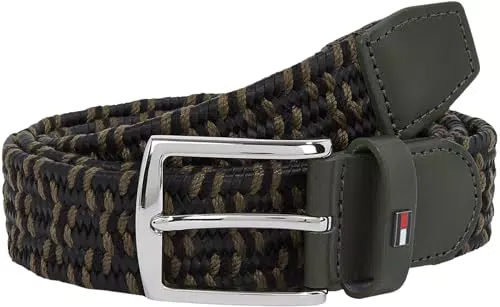 Tommy Hilfiger Denton Gürtel aus elastischem Leder 3,5 cm geflochten