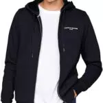 Tommy Hilfiger Herren Hoodie mit Reißverschluss und Futter aus Wolle
