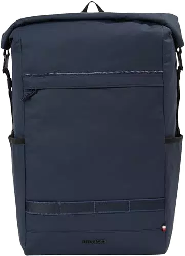 Tommy Hilfiger Herren Rucksack Rolltop - Hochwertiger Backpack für jeden Tag