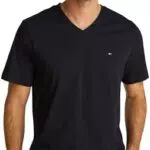Tommy Hilfiger Herren T-Shirt Kurzarm Essential Tee mit V-Ausschnitt